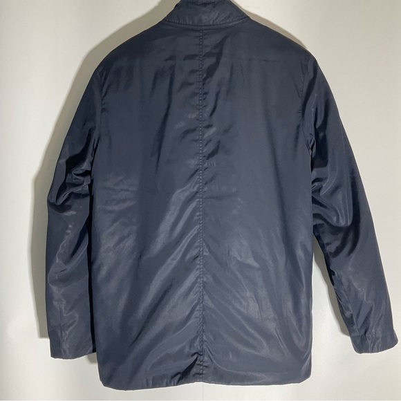 Doncaster 50/50 Down/Feather Fill Navy Gold Hardware Full Zip Pockets Coat Sz 8 - Picture 12 of 16